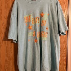 “life of a fangirl” Graphic Tee with Orange Star Design.